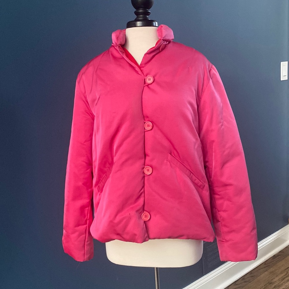 Iceberg wool/silk hot pink puffer